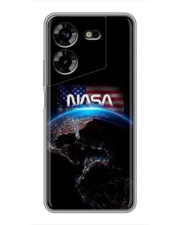 Чехол для TECNO POVA 5 (LG7n) с картинкой «Земля из космоса NASA»
