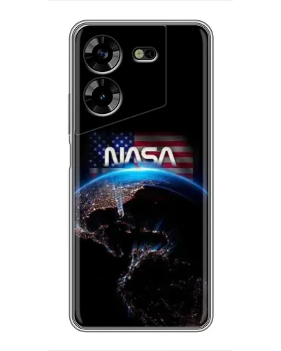 Чехол для TECNO POVA 5 (LG7n) с картинкой «Земля из космоса NASA»