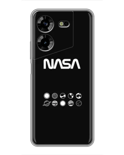 Чехол для TECNO POVA 5 (LG7n) с картинкой «NASA — технический принт»