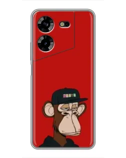 Чехол для TECNO POVA 5 (LG7n) с картинкой «Bored Ape — красный фон» Чехол для TECNO POVA 5 (LG7n) с картинкой «Bored Ape — красный фон»