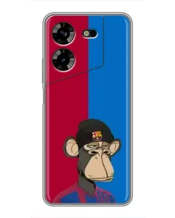 Чехол для TECNO POVA 5 (LG7n) с картинкой «Bored Ape — фанат Барсы»