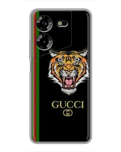 Чехол для TECNO POVA 5 (LG7n) с картинкой «Тигр Gucci»