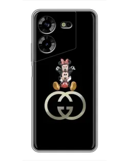 Чехол для TECNO POVA 5 (LG7n) с картинкой «Минни Маус на лого»