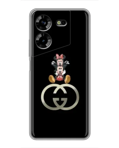 Чехол для TECNO POVA 5 (LG7n) с картинкой «Минни Маус на лого»