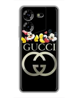 Чехол для TECNO POVA 5 (LG7n) с картинкой «Gucci — герои Disney»