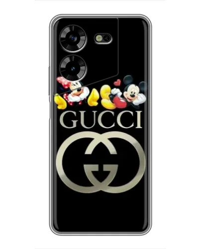 Чехол для TECNO POVA 5 (LG7n) с картинкой «Gucci — герои Disney»