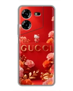 Чехол для TECNO POVA 5 (LG7n) с картинкой «Gucci — золотой сад»