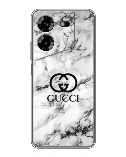 Чехол для TECNO POVA 5 (LG7n) с картинкой «Gucci — мраморный шик»