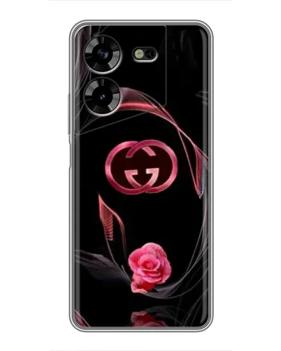 Чехол для TECNO POVA 5 (LG7n) с картинкой «Gucci — неоновая роза»
