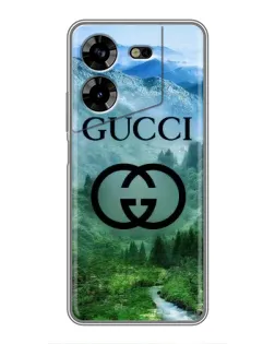 Чехол для TECNO POVA 5 (LG7n) с картинкой «Gucci — горный пейзаж»