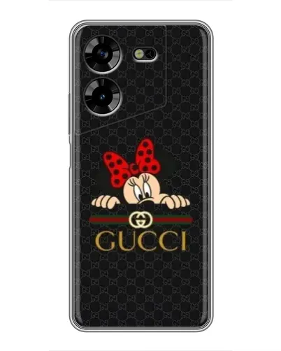 Чехол для TECNO POVA 5 (LG7n) с картинкой «Минни Маус Gucci — черный»