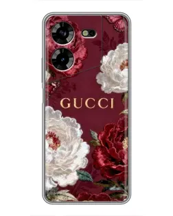 Чохол для TECNO POVA 5 (LG7n) з картинкою «Gucci — бордові троянди»
