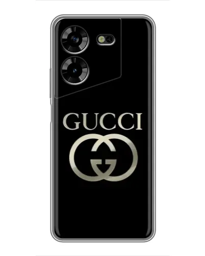 Чохол для TECNO POVA 5 (LG7n) з картинкою «Gucci — золото на чорному» Чохол для TECNO POVA 5 (LG7n) з картинкою «Gucci — золото на чорному»