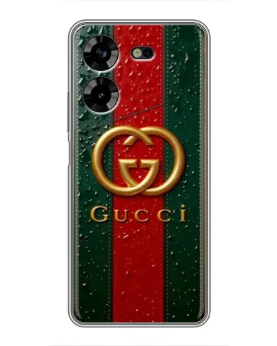 Чохол для TECNO POVA 5 (LG7n) з картинкою «Gucci — фірмова смуга та золото» Чохол для TECNO POVA 5 (LG7n) з картинкою «Gucci — фірмова смуга та золото»