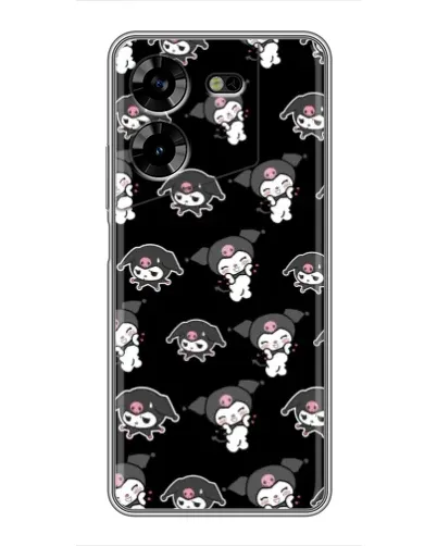 Чохол для TECNO POVA 5 (LG7n) з картинкою «Чорний паттерн Kuromi» Чохол для TECNO POVA 5 (LG7n) з картинкою «Чорний паттерн Kuromi»