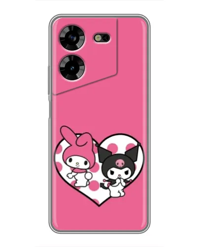 Чохол для TECNO POVA 5 (LG7n) з картинкою «Kuromi та My Melody» Чохол для TECNO POVA 5 (LG7n) з картинкою «Kuromi та My Melody»