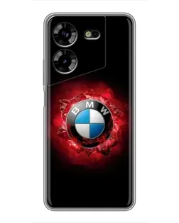 Чехол для TECNO POVA 5 (LG7n) с картинкой «Логотип BMW — вспышка»