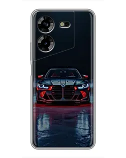 Чехол для TECNO POVA 5 (LG7n) с картинкой «BMW на мокрой дороге»