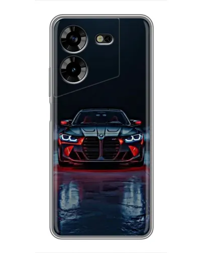 Чехол для TECNO POVA 5 (LG7n) с картинкой «BMW на мокрой дороге»