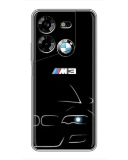 Чехол для TECNO POVA 5 (LG7n) с картинкой «Минималистичный принт BMW M3»