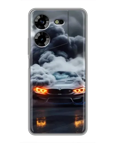 Чехол для TECNO POVA 5 (LG7n) с картинкой «BMW в дыму»