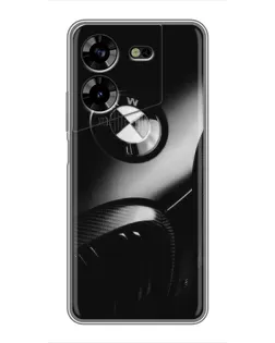 Чехол для TECNO POVA 5 (LG7n) с картинкой «Эмблема BMW — макро»