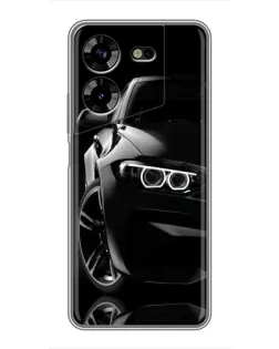 Чохол для TECNO POVA 5 (LG7n) з картинкою «Чорна BMW — профіль»