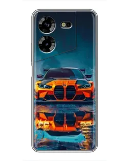 Чохол для TECNO POVA 5 (LG7n) з картинкою «BMW — золота емблема»