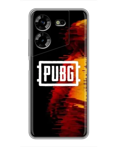 Чехол для TECNO POVA 5 (LG7n) с картинкой «Яркий логотип PUBG»