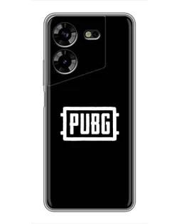 Чехол для TECNO POVA 5 (LG7n) с картинкой «Лого BMW — металлический блеск»