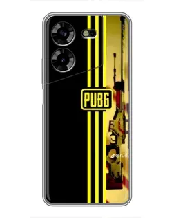 Чехол для TECNO POVA 5 (LG7n) с картинкой «PUBG — камуфляжный шлем»