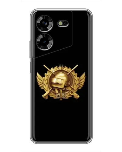 Чехол для TECNO POVA 5 (LG7n) с картинкой «PUBG — оранжевый градиент»