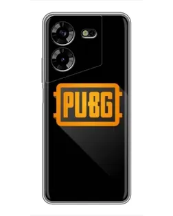Чехол для TECNO POVA 5 (LG7n) с картинкой «PUBG — рамка лого»
