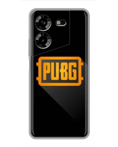 Чехол для TECNO POVA 5 (LG7n) с картинкой «PUBG — рамка лого»