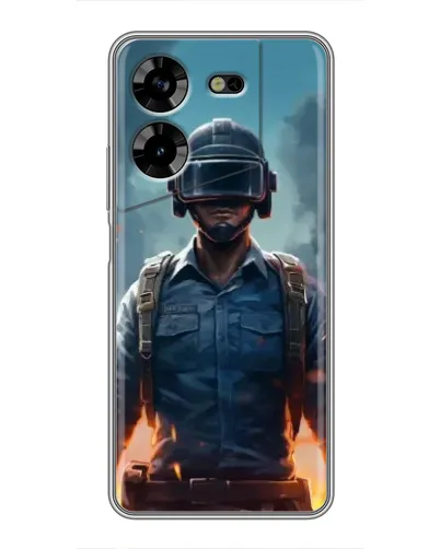 Чехол для TECNO POVA 5 (LG7n) с картинкой «PUBG — реалистичный герой»