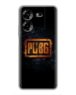 Чехол для TECNO POVA 5 (LG7n) с картинкой «PUBG — золотой логотип»