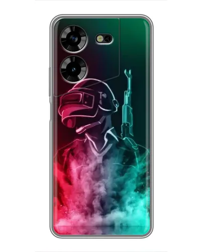 Чехол для TECNO POVA 5 (LG7n) с картинкой «PUBG — огненный воин»