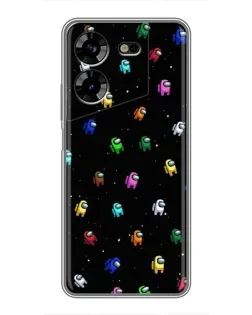 Чехол для TECNO POVA 5 (LG7n) с картинкой «Экипаж Among Us»