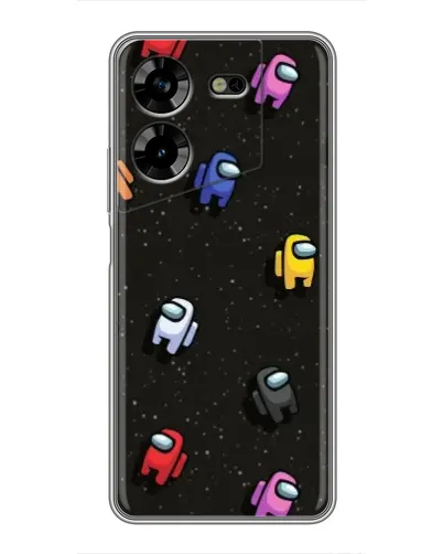 Чехол для TECNO POVA 5 (LG7n) с картинкой «Космический паттерн Among Us» Чехол для TECNO POVA 5 (LG7n) с картинкой «Космический паттерн Among Us»