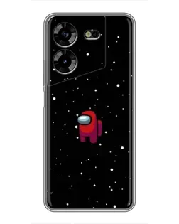 Чехол для TECNO POVA 5 (LG7n) с картинкой «Красный Among Us»