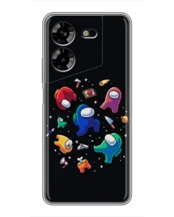 Чехол для TECNO POVA 5 (LG7n) с картинкой «Among Us космос»