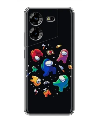 Чехол для TECNO POVA 5 (LG7n) с картинкой «Among Us космос» Чехол для TECNO POVA 5 (LG7n) с картинкой «Among Us космос»