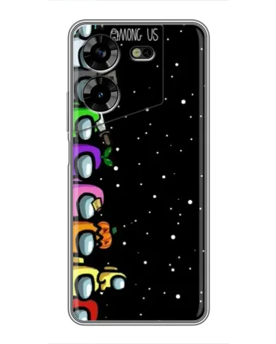 Чехол для TECNO POVA 5 (LG7n) с картинкой «Команда Among Us» Чехол для TECNO POVA 5 (LG7n) с картинкой «Команда Among Us»