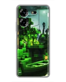 Чехол для TECNO POVA 5 (LG7n) с картинкой «Minecraft лесной пейзаж»