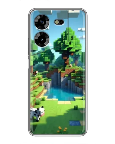 Чехол для TECNO POVA 5 (LG7n) с картинкой «Minecraft летний день»