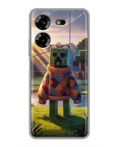 Чехол для TECNO POVA 5 (LG7n) с картинкой «Крипер в свитере»
