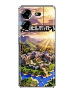 Чехол для TECNO POVA 5 (LG7n) с картинкой «Minecraft панорама»