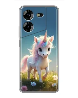 Чехол для TECNO POVA 5 (LG7n) с картинкой «Единорог на поляне» Чехол для TECNO POVA 5 (LG7n) с картинкой «Единорог на поляне»