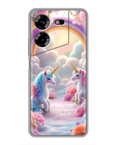 Чехол для TECNO POVA 5 (LG7n) с картинкой «Радуга и единороги» Чехол для TECNO POVA 5 (LG7n) с картинкой «Радуга и единороги»