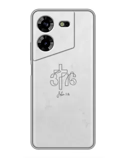 Чохол для TECNO POVA 5 (LG7n) з картинкою «Івана 3:16 Хрест»